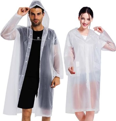 图片 雨衣（2件套）-可重复使用的EVA雨披成人雨衣雨衣男女雨衣