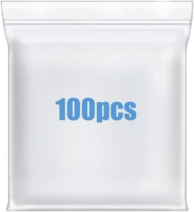 图片 厚塑料袋100件透明可重新密封拉链锁聚乙烯袋可折叠重型拉链袋珠宝