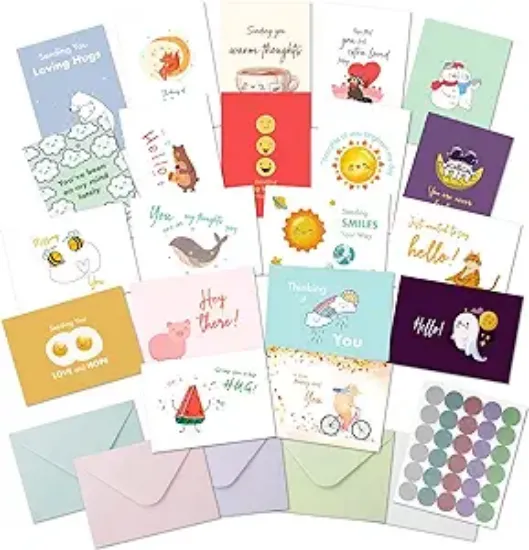 图片 Mr. Pen- Thinking of you cards with envelopes, 20 Unique Design, Large 5”x7”, Thinking of You Card, Blank Inside, Greeting Cards Thinking of you, Encouragement Cards, Note Cards with Envelopes